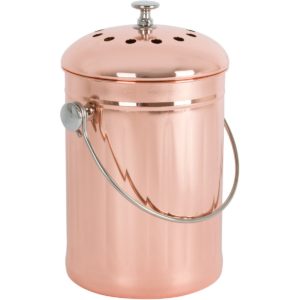 copper kitchen compost bin