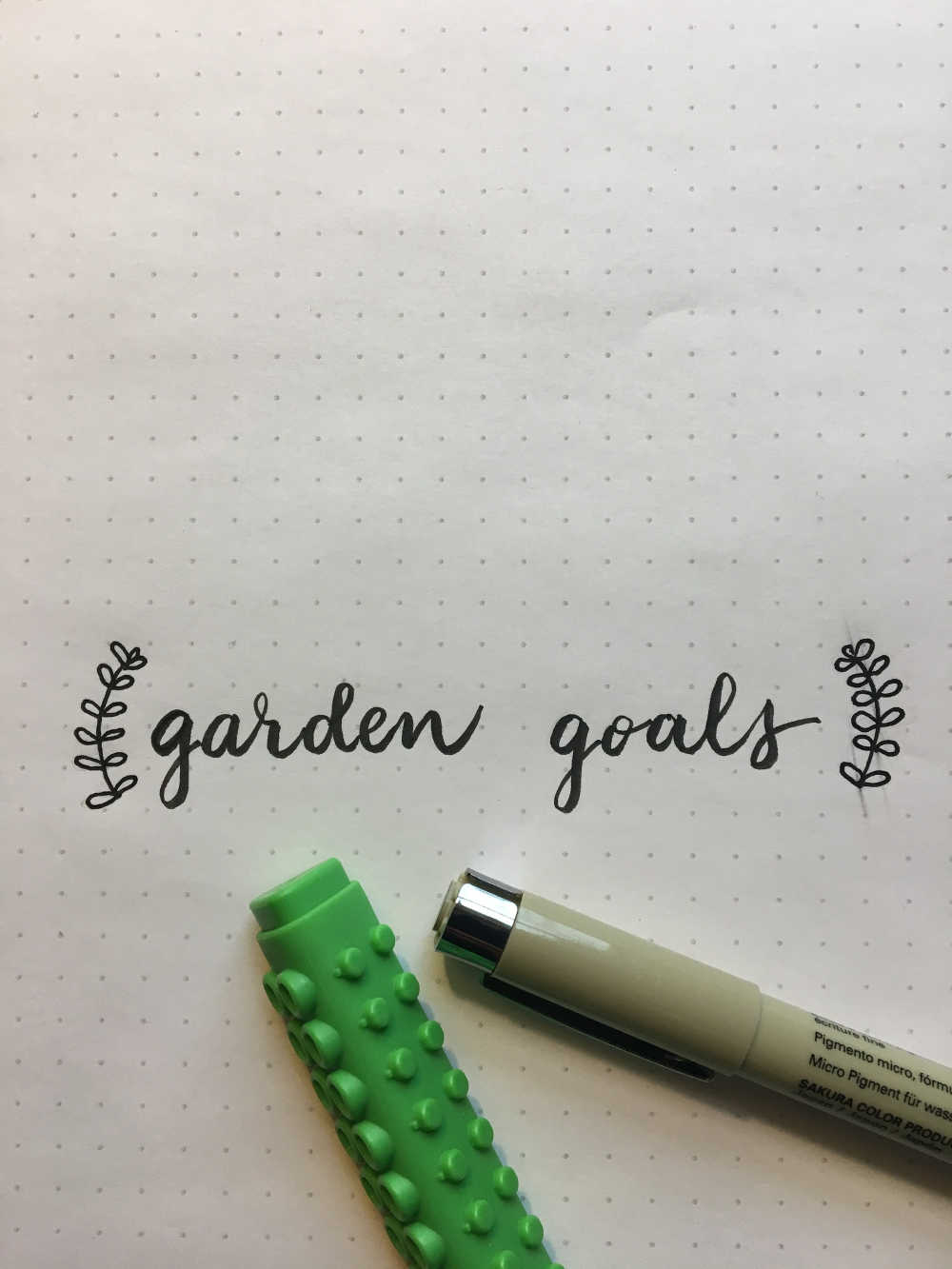 garden bullet journal garden goals